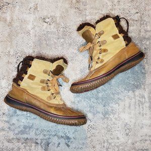 Pajar Women's Size 10 Iceland Leather Waterproof Winter Snow Boot Brown Lace Up